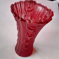 Мурано Италия ваза червено дебело стъкло, снимка 11 - Антикварни и старинни предмети - 36855268