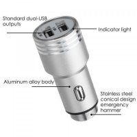 Зарядно за 12/24 V с 2 USB изхода 1.0/2.1A , метално тяло, снимка 2 - Зарядни за кола - 37657821