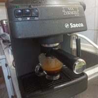 Кафемашина Саеко Виа Венето с ръкохватка с крема диск, работи отлично и прави хубаво кафе с каймак , снимка 4 - Кафемашини - 42229505