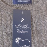 Сив пуловер от 100% кашмир, нов, размер L, Монголия, снимка 4 - Пуловери - 37431991
