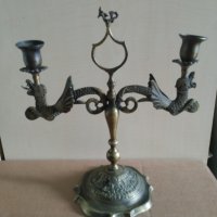 стар бароков свещник, снимка 1 - Антикварни и старинни предмети - 39553720