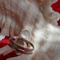 Сребърен пръстен елипса, снимка 3 - Пръстени - 36690362