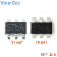 TP4057 / TP4059 SMD marking - 57bA / 59bA - LTH7  SOT23-6 LI-ION battery charger  - 2 БРОЯ, снимка 2 - Друга електроника - 36614797