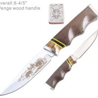 Ловен нож с гравирани Глигани стомана 65х13, снимка 1 - Ножове - 40777680