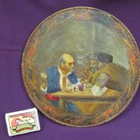 Стара Майсторска Рисунка върху Чиния за Стена, снимка 6 - Антикварни и старинни предмети - 36890851