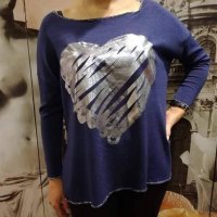 10 лв.!!!Дамска блуза,щампа сърце, снимка 2 - Блузи с дълъг ръкав и пуловери - 31306366