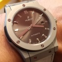 Нов мъжки часовник на Hublot, снимка 9 - Луксозни - 39011669