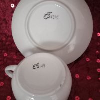 Ръчно декорирана, старинна чашка за кафе/чай , снимка 3 - Антикварни и старинни предмети - 42224635