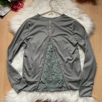 Блуза с дантелен гръб, снимка 1 - Блузи с дълъг ръкав и пуловери - 32172225