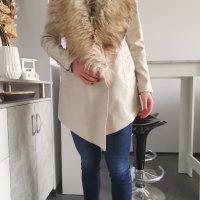 Красиво кожено палтенце с голяма яка, снимка 9 - Палта, манта - 30796257