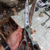 Стара огромна ножица , снимка 2 - Антикварни и старинни предмети - 42300396