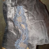 Копринени фини шорти в бежовокафяв цвят със странична дантела  М, снимка 4 - Бельо - 38313037