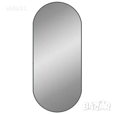 vidaXL Стенно огледало черно 100x45 см овално(SKU:348208), снимка 1