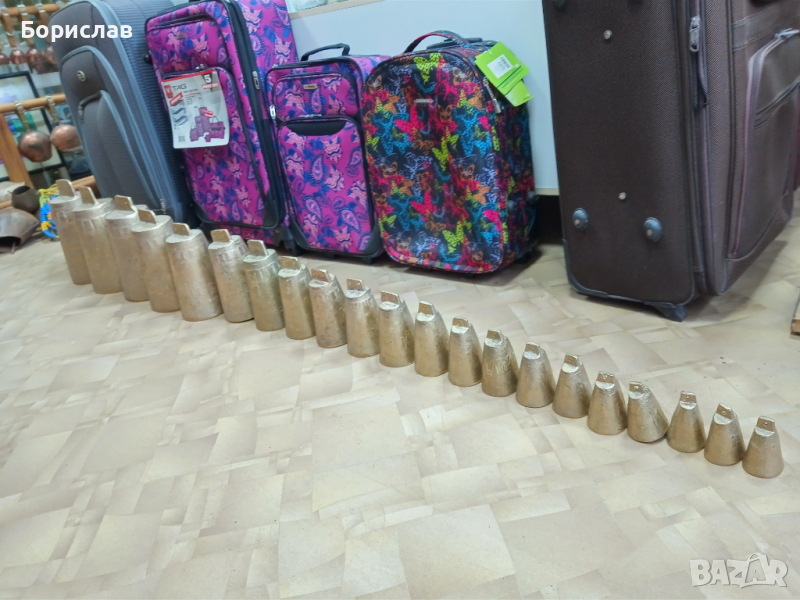 Месингови чанове 21 бройки, снимка 1