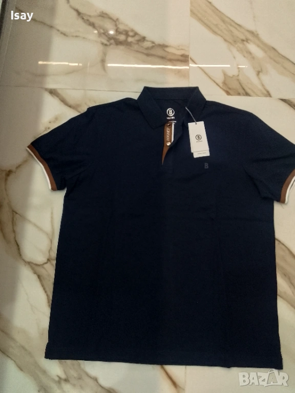 Мъжка тениска БОГНЕР 3ХЛ последен размер в тъмно син цвят , снимка 1