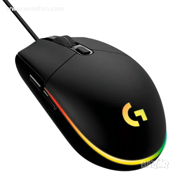 Геймърска мишка Logitech G102 LightSync, RGB, Оптична, Жична, USB /черна/, снимка 1