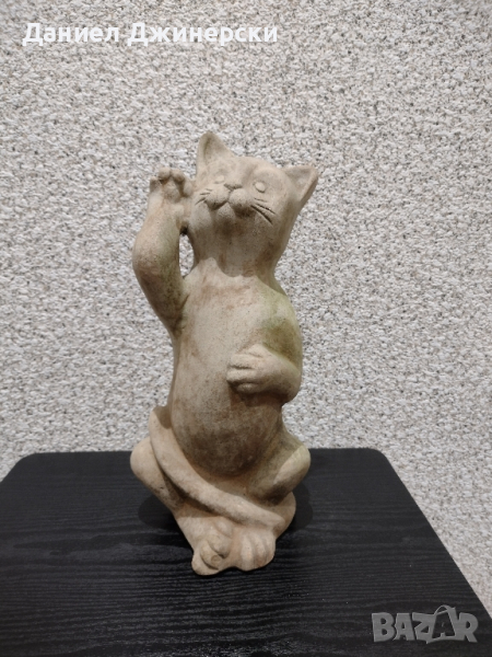 Градинска глинена котка , снимка 1