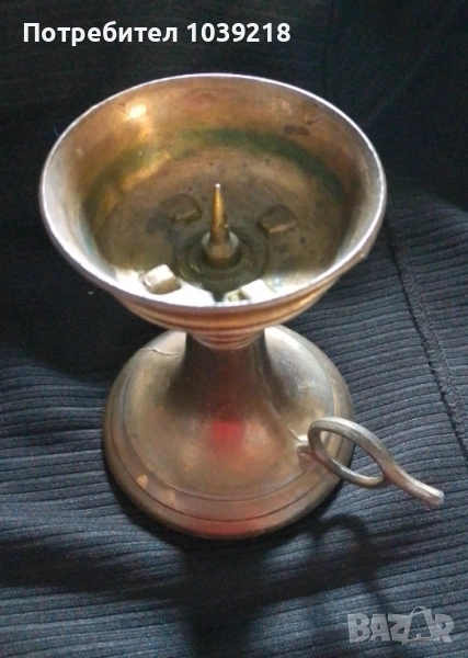 МАСИВЕН МЕСИНГОВ СВЕЩНИК, снимка 1