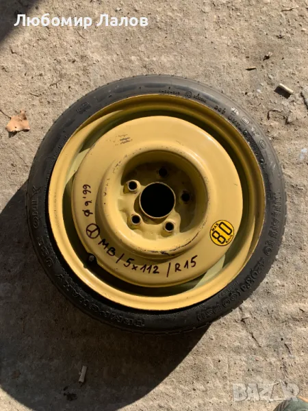 Резервна гума патерица 5х112 15 цола 115/70R15, снимка 1
