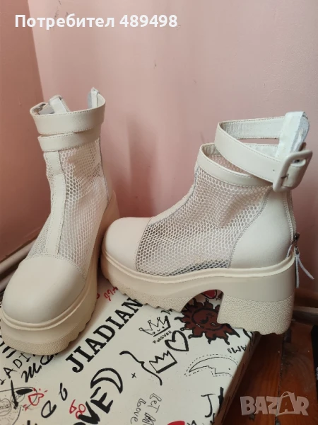 Летни боти естествена кожа , снимка 1