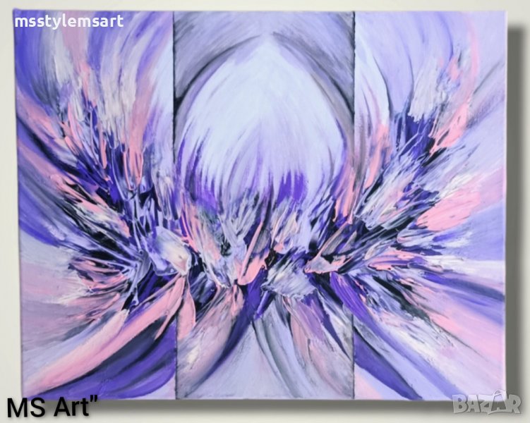 Феерия в лилаво" Абстрактна картина, снимка 1
