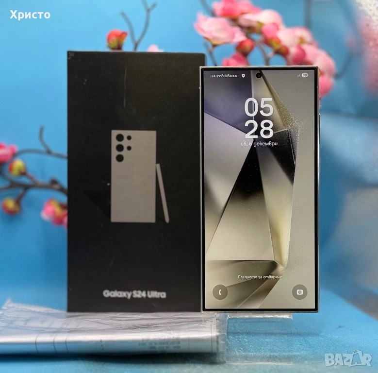 ГАРАНЦИОНЕН!!! Samsung Galaxy S24 Ultra, Dual SIM, 12GB RAM, 512GB, 5G, Titanium Grey, снимка 1