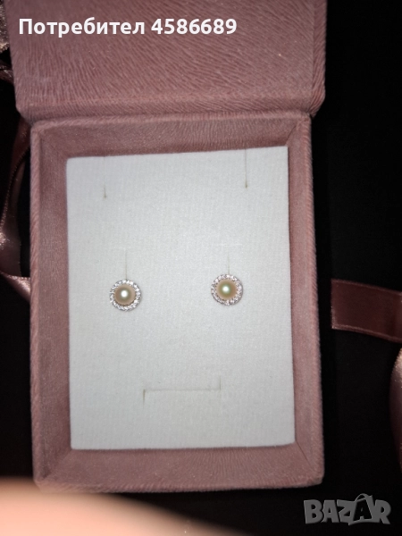 Swan peаrls Сребърни Обеци и колие , снимка 1