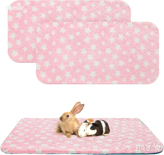 Scenereal 2 броя постелка за домашни любимци със звездна шарка, мека и топла, 61cm x119cm, розово, снимка 1