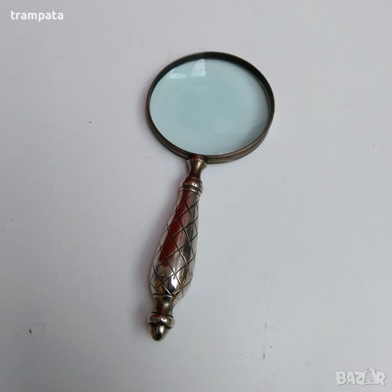 НАЙ ДОБРАТА ОФЕРТА Стара голяма метална лупа , снимка 1