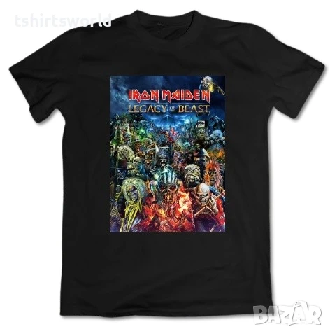 Нова мъжка тениска с дигитален печат на музикалната група Iron Maiden - Legacy of the Beast, снимка 1