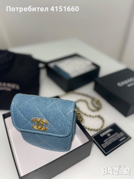 Деним мини чантичка на ШАНЕЛ, снимка 1