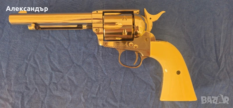 Въздушен пистолет COLT SА ARMY 45 никел CO2 4.5BB, снимка 1