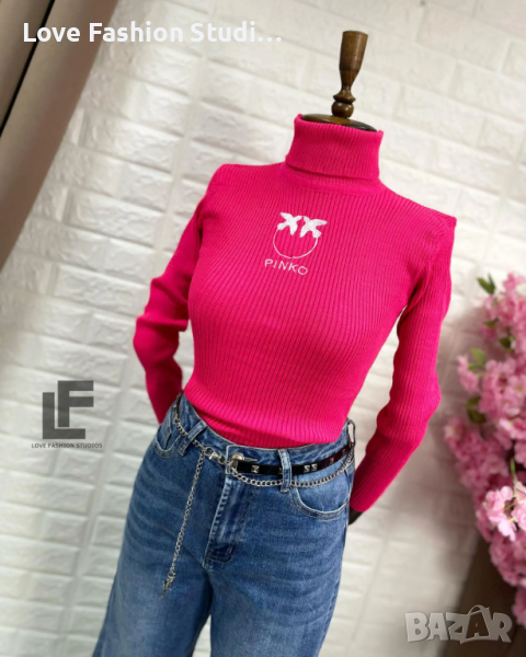 Пуловер LFS Birds Pink 8658, снимка 1