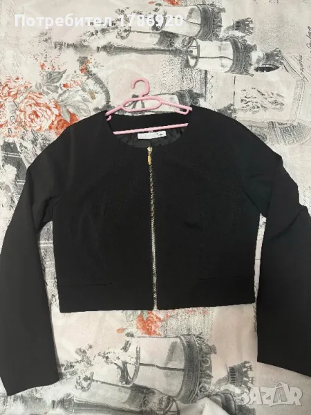 Черно спортно късо сако , снимка 1