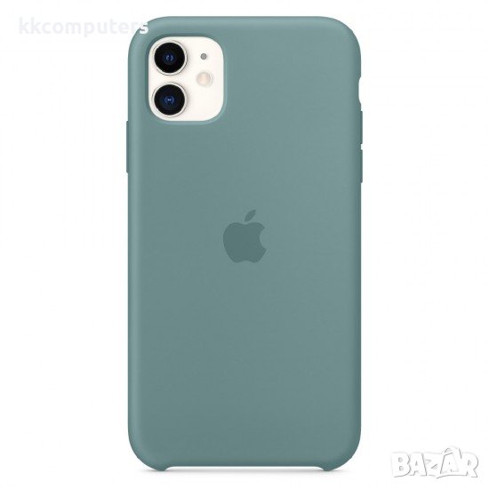 Силиконов кейс Silicone Case за Apple, За iPhone 11 (6.1), Масленозелен, снимка 1