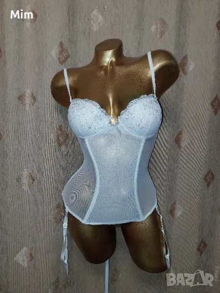 PALMERS 75 C Бял корсет с жартиери за чорапи , снимка 1