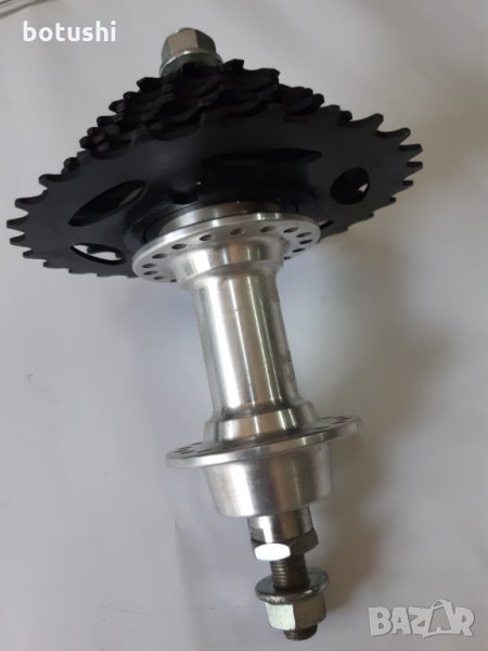 Ос задна алуминиева с венец 7-ца за полубегач, снимка 1