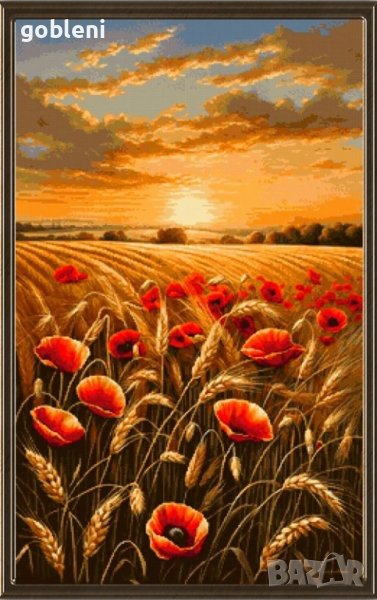 гоблен "ЛЕТЕН ЗАЛЕЗ" Д 46; размери/25*40/см.; 30 цвята (ДМЦ); 64 лв.., снимка 1