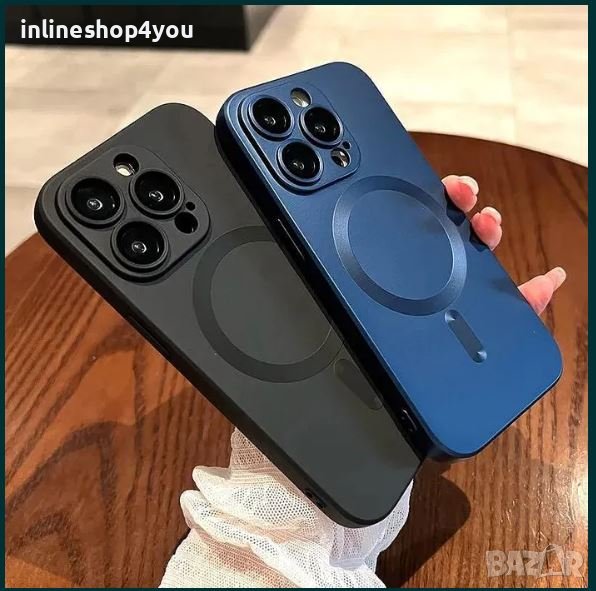 Матов Силиконов MagSafe Кейс за Apple iPhone 15 | 15 Pro | Pro Max, снимка 1