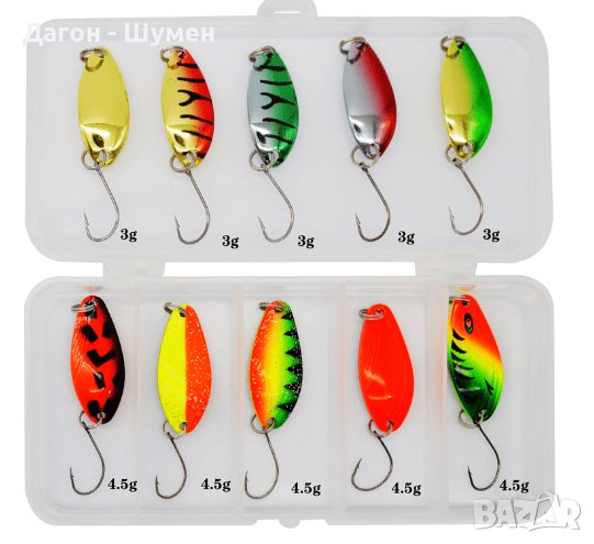 Комплект от 10 бр. клатушки в кутия - 3 гр. и 4.5 гр. , снимка 1