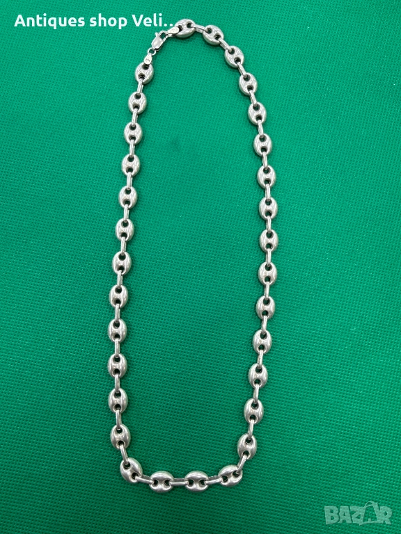 Сребърен ланец №7703 , снимка 1