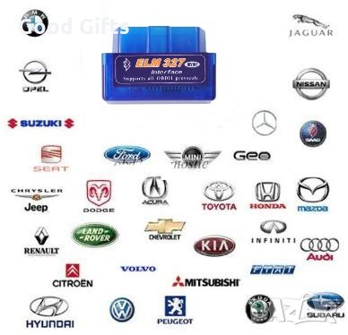 OBD II Автомобилна диагностика за кола Bluetooth ELM 327, снимка 1