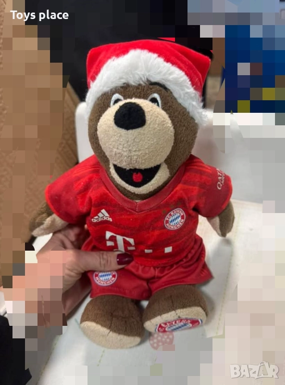 Оригинално коледно колекционерско мече Байерн Мюнхен Bayern Munich, снимка 1