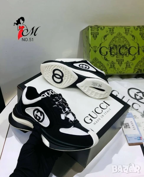 дамски маратонки от естествена кожа gucci , снимка 1
