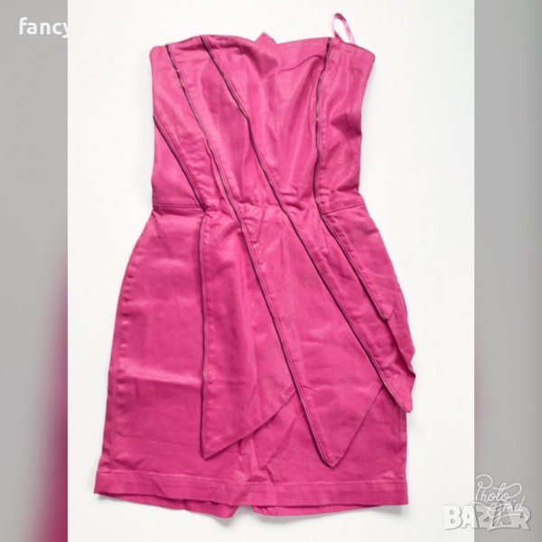 Розова къса рокля по тялото, снимка 1