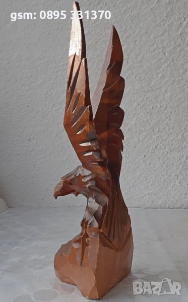 24 см Орел, фигура, птица дърворезба, пластика, статуетка, снимка 1