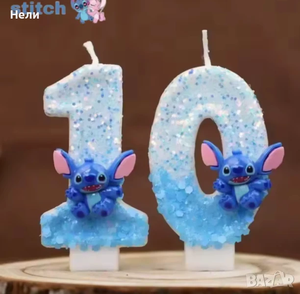 Свещички за торта на Стич, снимка 1