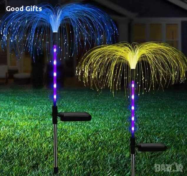 1 + 1 ОФЕРТА Ефектна ЛЕД Соларна лампа за открито, снимка 1