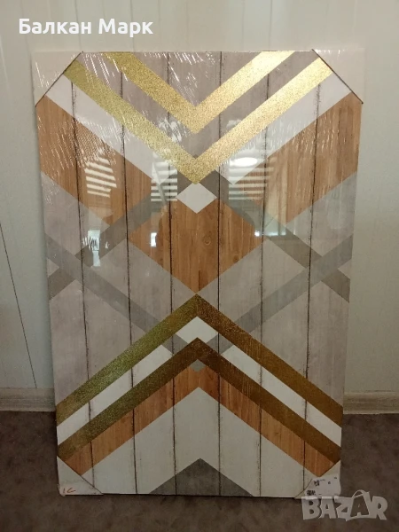 Абстрактна картина 60x90 см върху дървена рамка, снимка 1