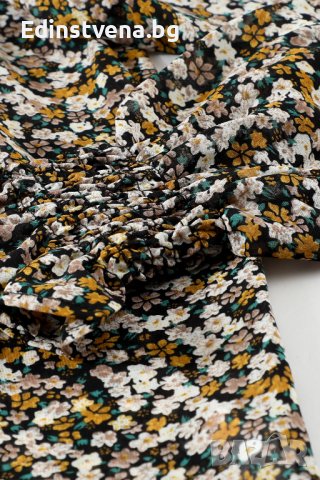 Елегантен дамски топ с флорален принт, снимка 6 - Блузи с дълъг ръкав и пуловери - 40084939